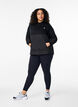 Sweatshirt med hætte og quilt, Black, Model image number 3