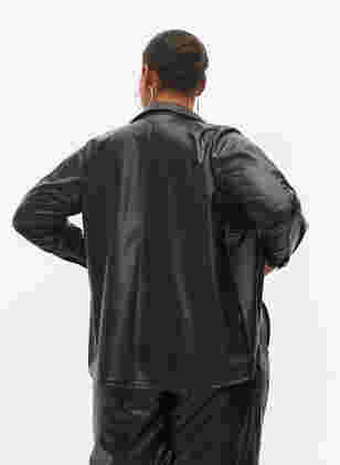 Imiteret læderskjorte , Black, Model