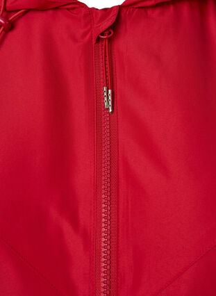 Kort jakke med hætte og justerbar bund, Tango Red, Packshot image number 2