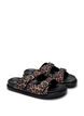Wide fit - Sandal med nitter, Brun, Packshot image number 1