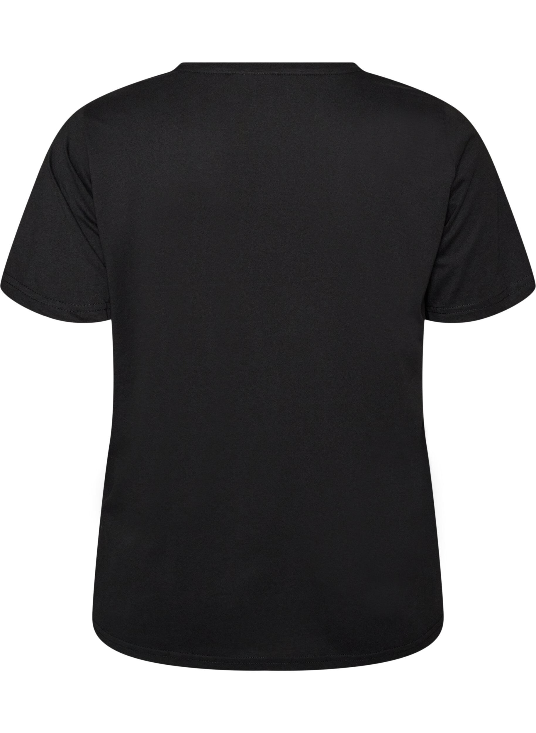 ZizziT-shirt med motiv, Sort, Packshot image number 1