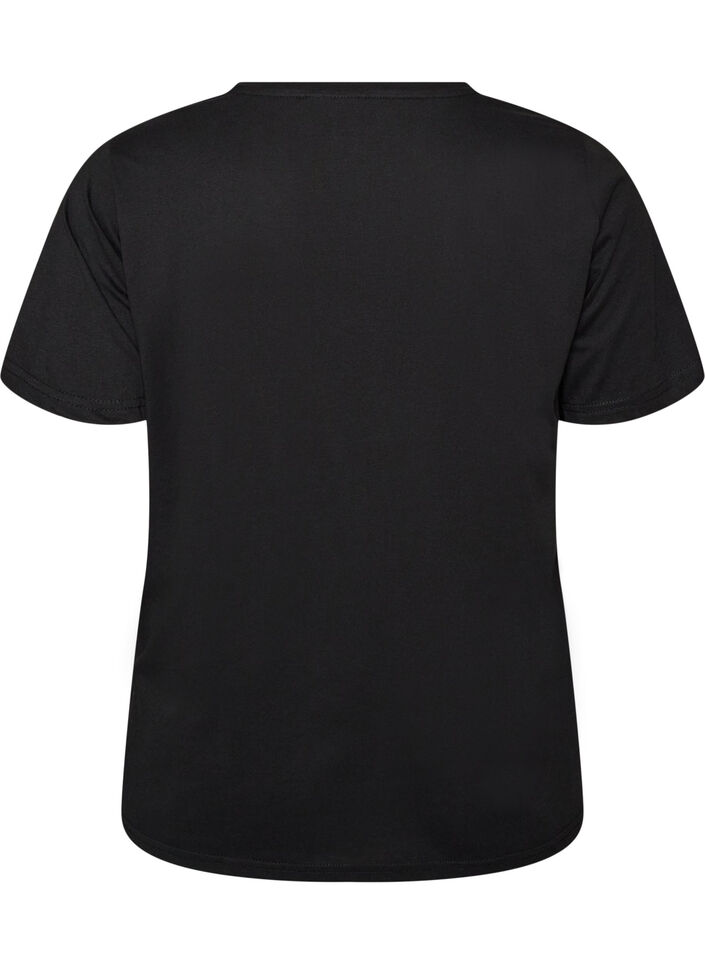 T-shirt med motiv, Sort, Packshot image number 1