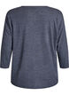 Jerseybluse med 3/4 &aelig;rmer, Gr&aring;, Packshot image number 1