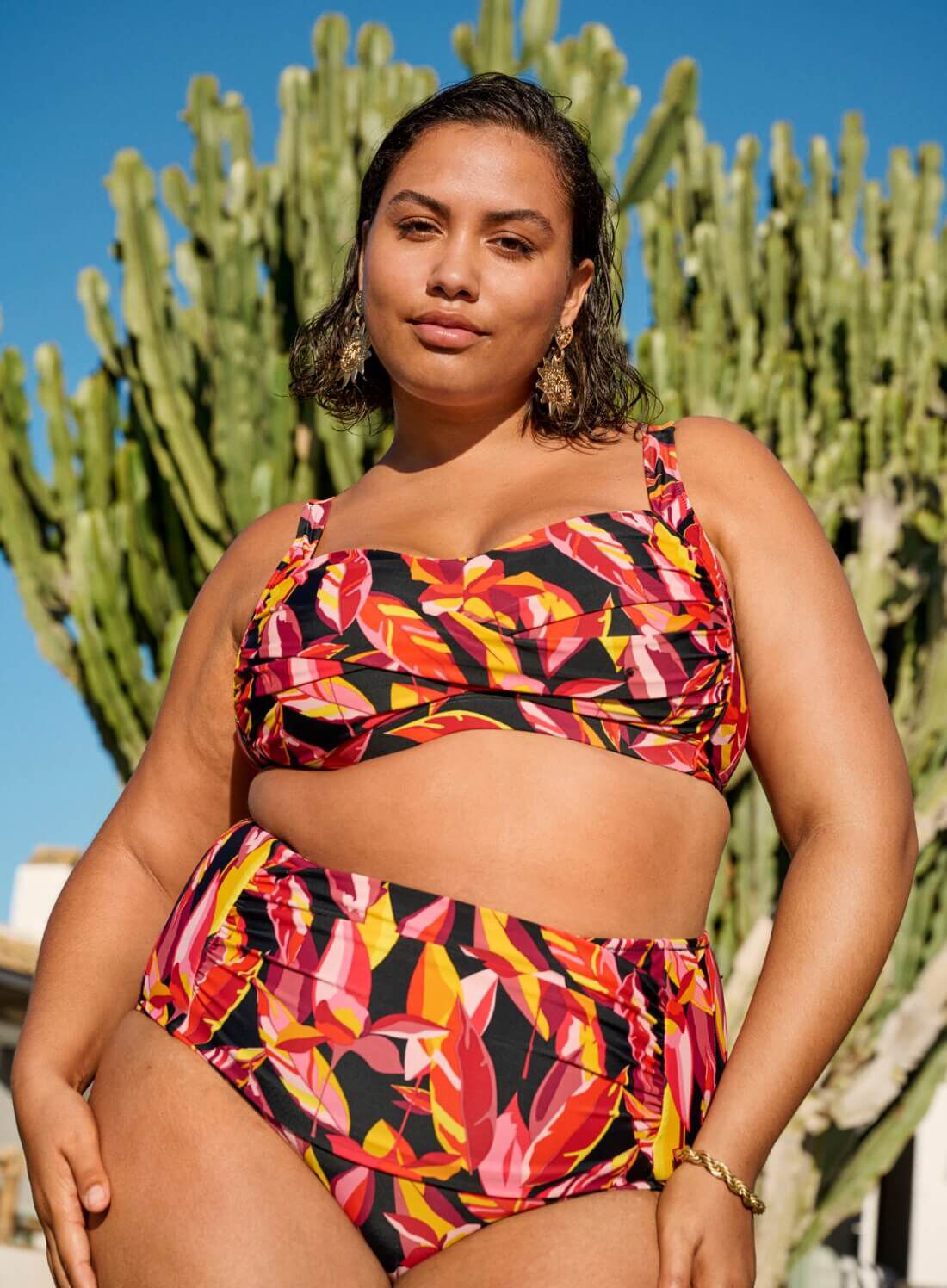 Bikinis&aelig;t med blade , , Model