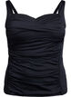 Tankini med draperinger, Sort, Packshot image number 0