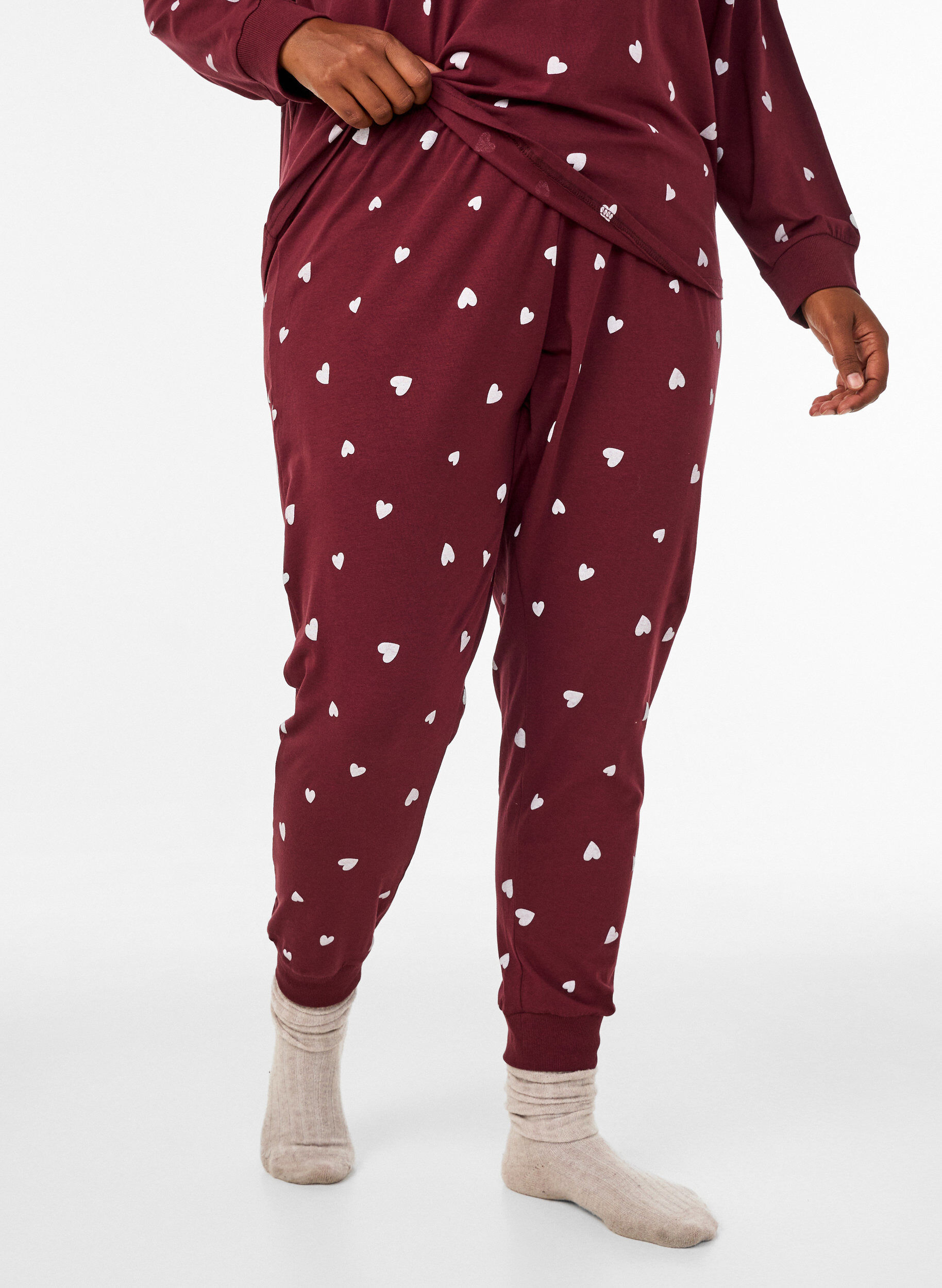 ZizziNatbukser med print, R&oslash;d, Model image number 2