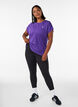 Ensfarvet tr&aelig;nings t-shirt, Lilla, Model image number 1