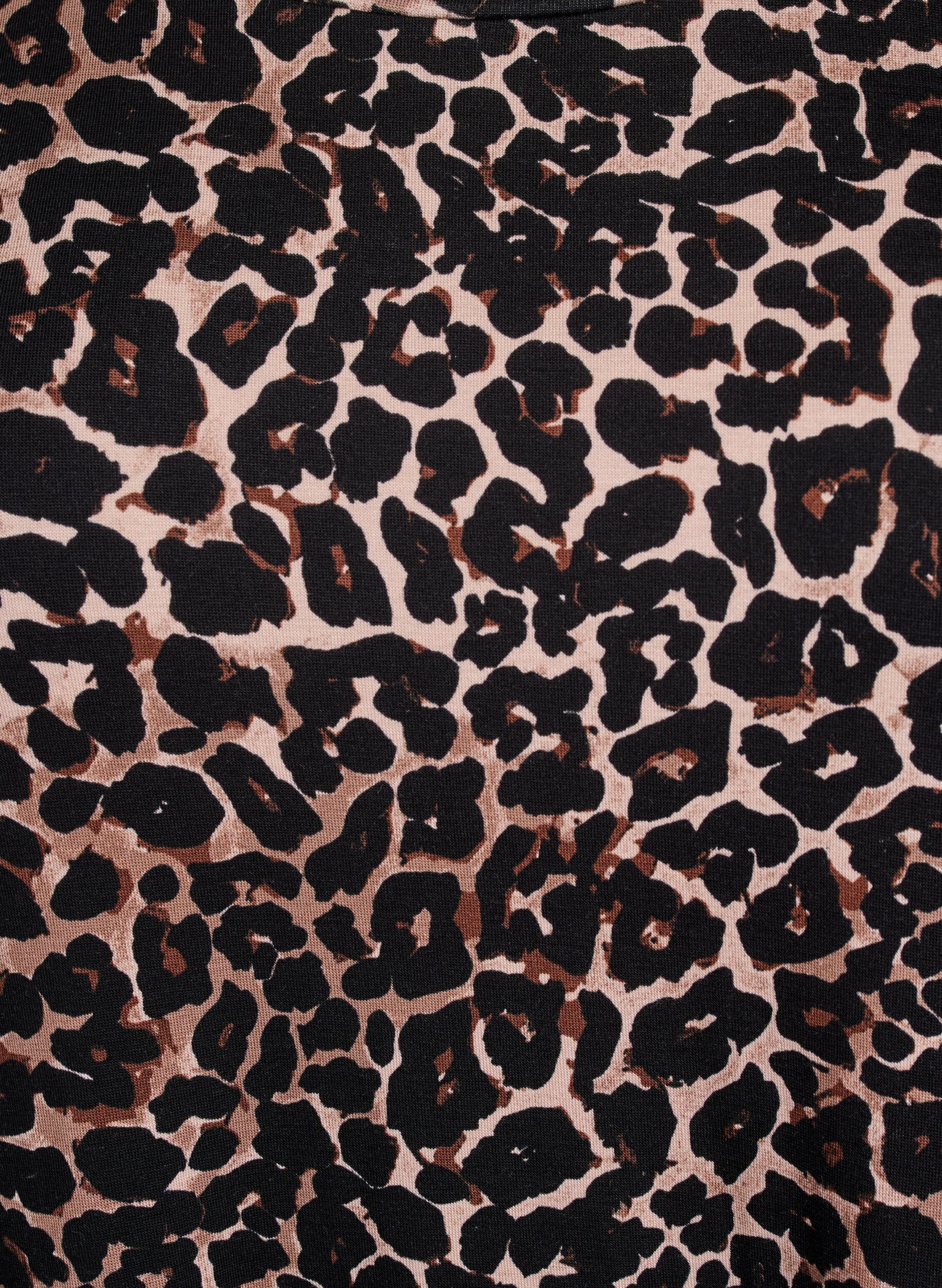 Zizzi T-shirt med TENCEL&trade; Lyocell og leoprint, Brun, Packshot image number 2