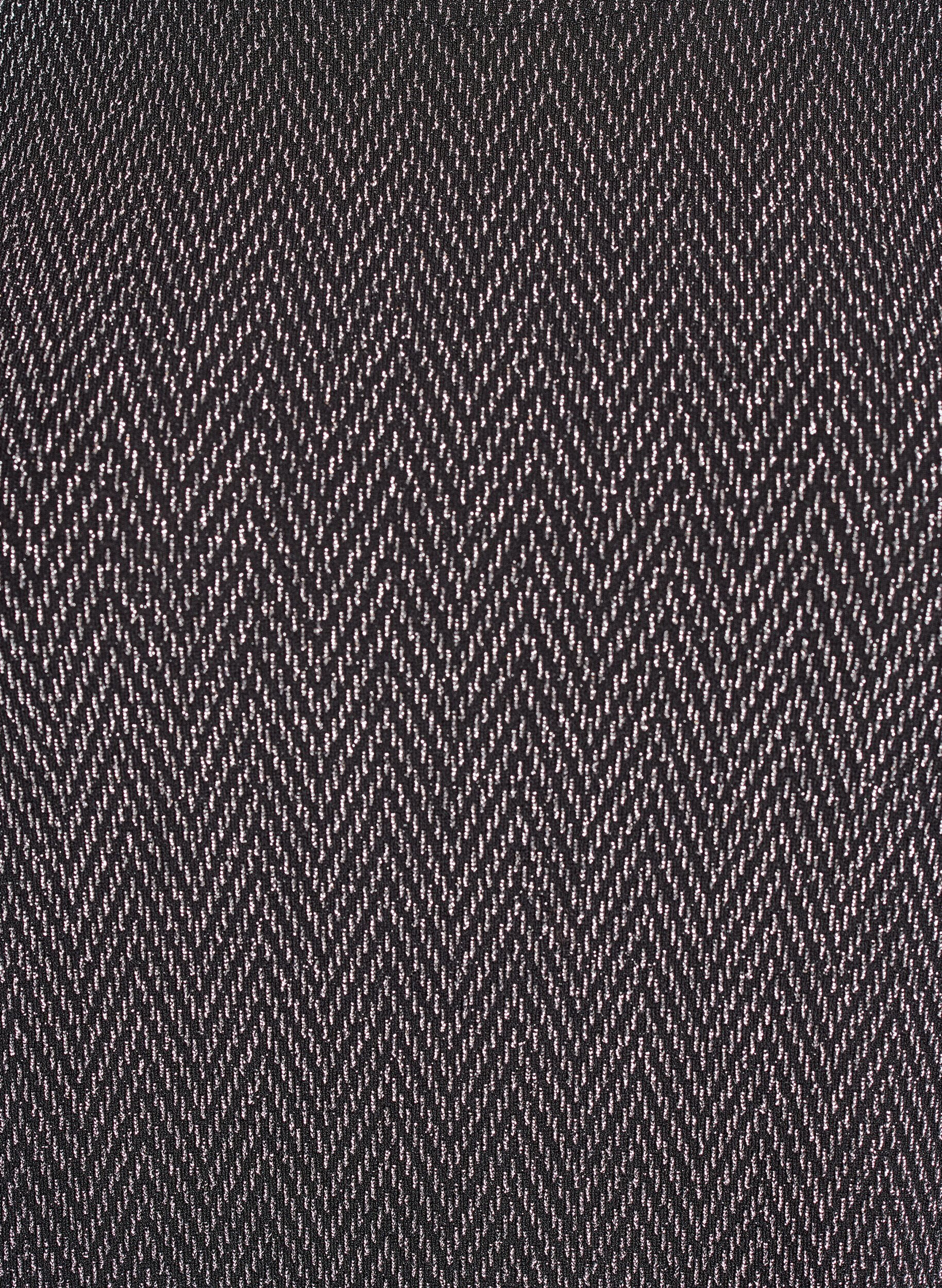 Zizzi Bluse med glitterm&oslash;nster og 3/4 &aelig;rmer, Sort, Packshot image number 2