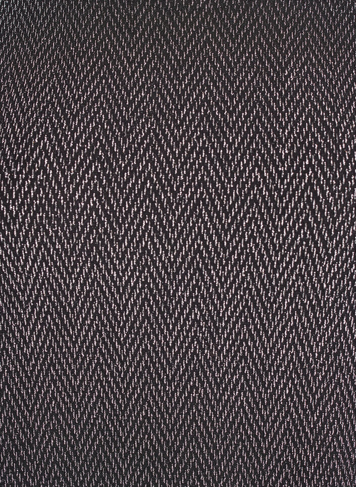 Bluse med glittermønster og 3/4 ærmer, Sort, Packshot image number 2