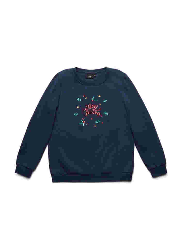 Jule sweatshirt til børn, Night Sky Merry, Packshot