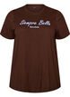 T-shirt i &oslash;kologisk bomuld med print, Brun, Packshot image number 0