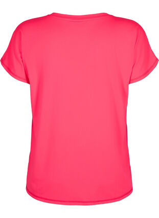 Løs trænings t-shirt med v-hals, Neon Diva Pink, Packshot image number 1