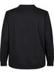 Sweatshirt med rund hals , Sort, Packshot image number 1