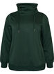 Sweatshirt med h&oslash;j krave og lommer, Gr&oslash;n, Packshot image number 0