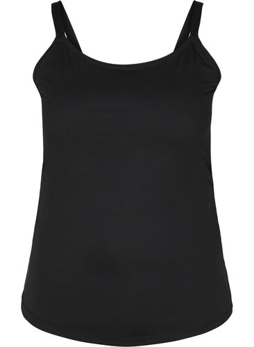 Light shapewear top med justerbare stropper, Black, Packshot image number 0