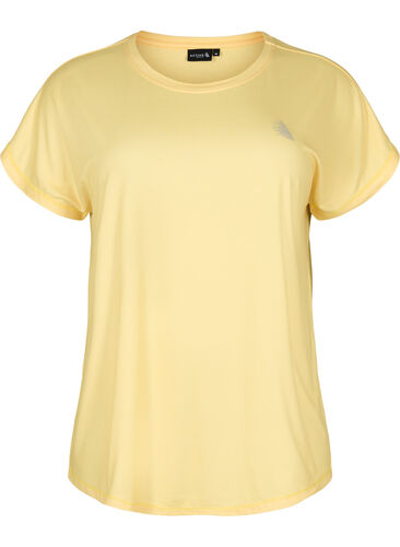 Kortærmet trænings t-shirt, Lemon Meringue, Packshot image number 0