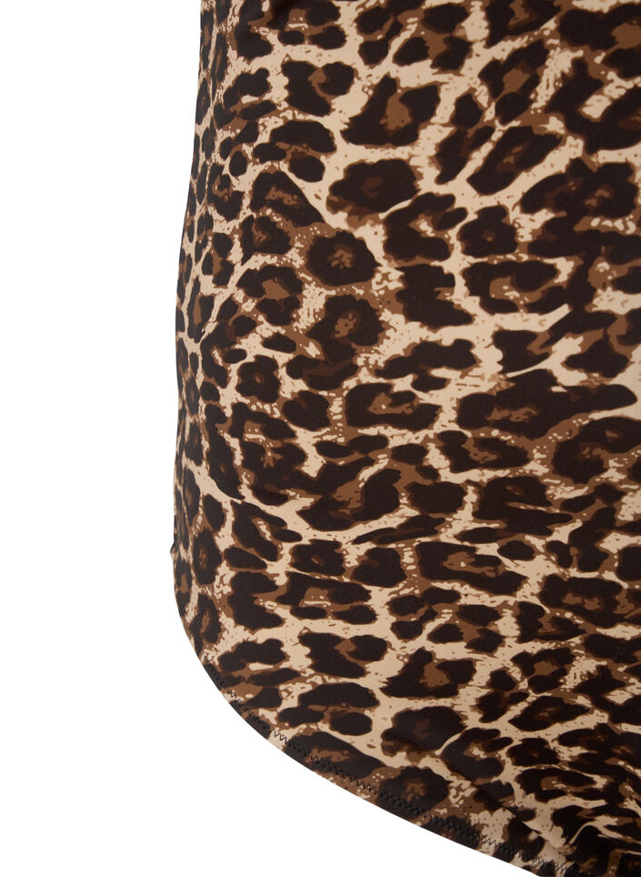 Badedragt med krydset ryg og udtagelige indlæg, Leopard Print, Packshot image number 3