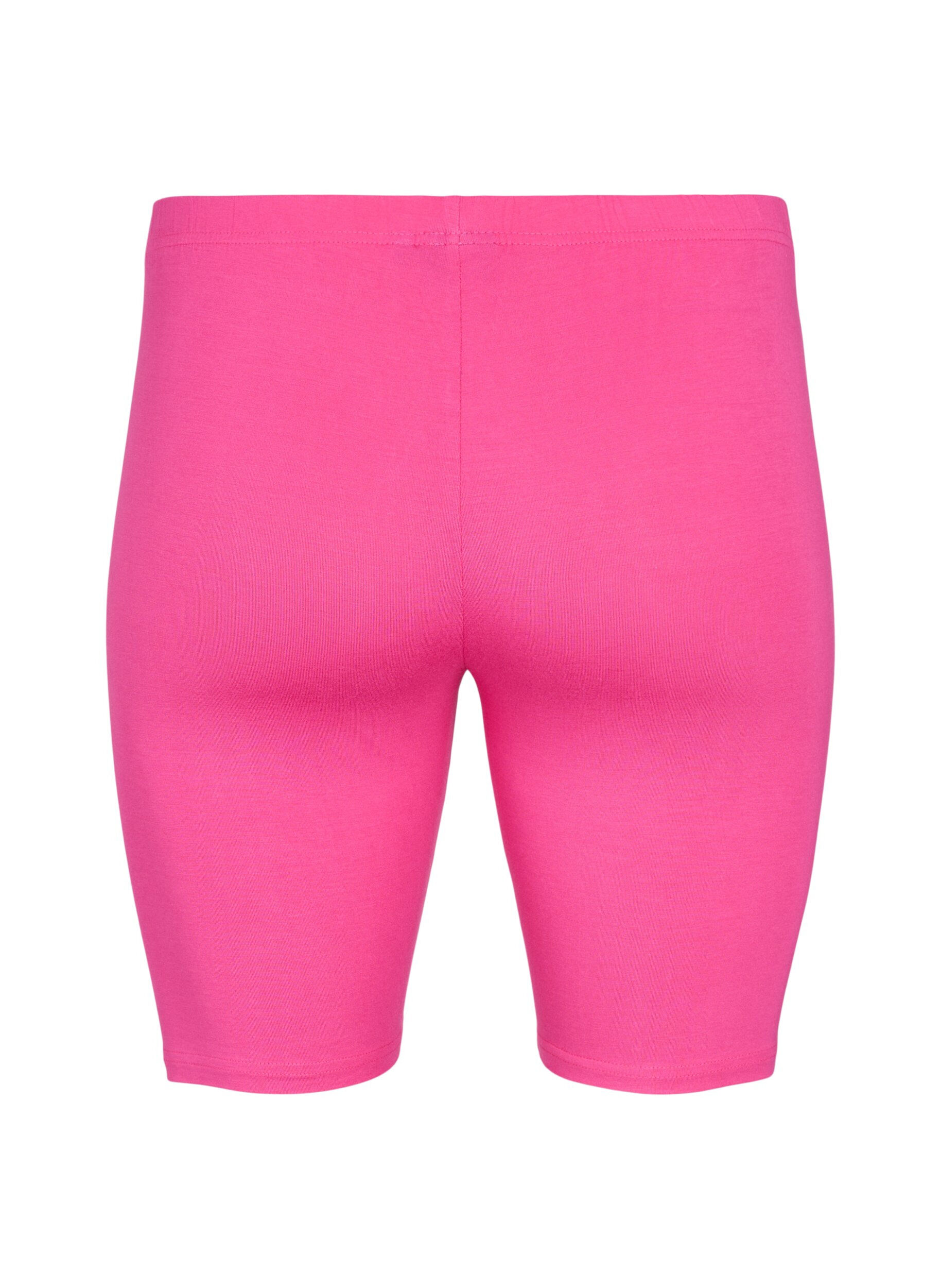 ZizziEnsfarvede basis cykelshorts, Lyser&oslash;d, Packshot image number 1