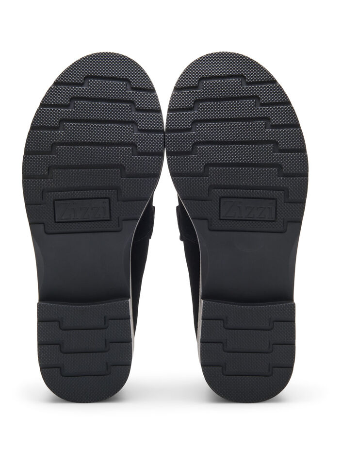 Wide fit - Loafer med kædedetalje, Black, Packshot image number 4