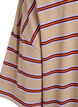 Oversize T-shirt med striber og 1/2 &aelig;rmer, Beige, Packshot image number 3