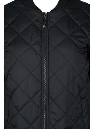 Quiltet jakke med lommer og slids, Black, Packshot image number 2
