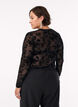 Meshbluse med blomsterm&oslash;nster, Sort, Model image number 2