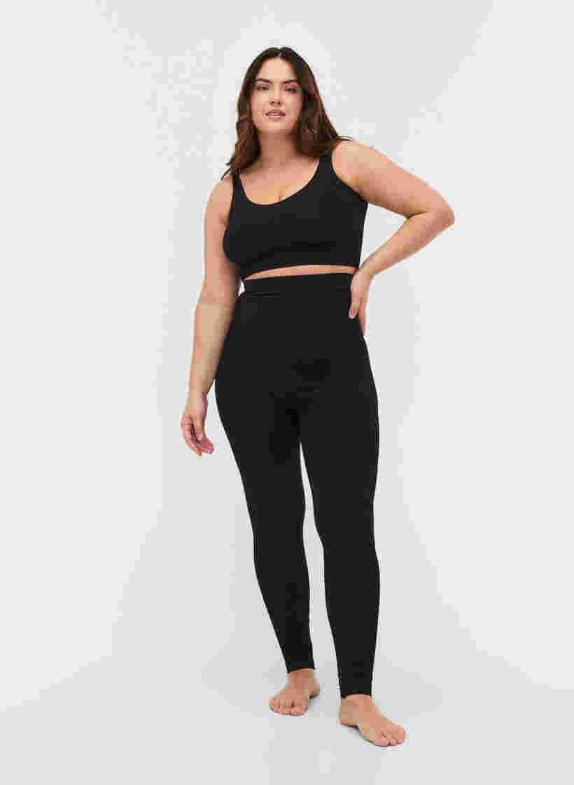 Shapewear leggings med høj talje, Black, Model image number 0