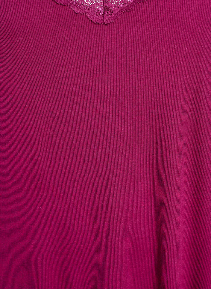 Natkjole med blondekant, Lilla, Packshot image number 2