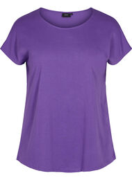 T-shirt i bomuldsmix, Ultra Violet