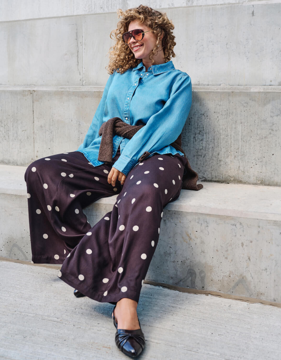Beige bukser & leggings