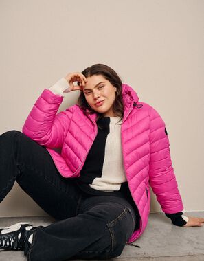 Addition Den aktuelle Bloom Plus size Quiltede jakker til Kvinder - Zizzi
