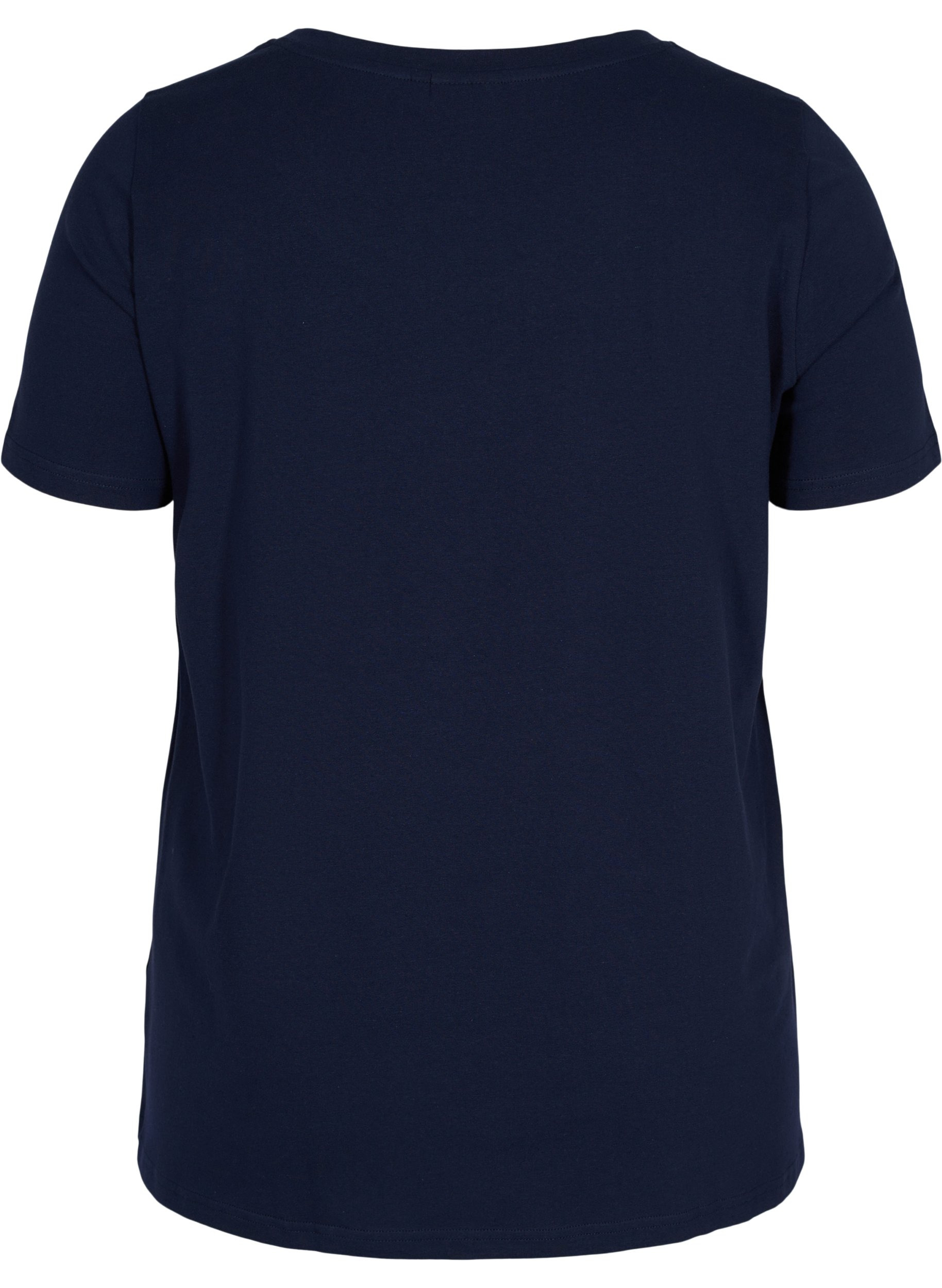 Kortærmet bomulds t-shirt med tryk, Night Sky w. silver , Packshot image number 1