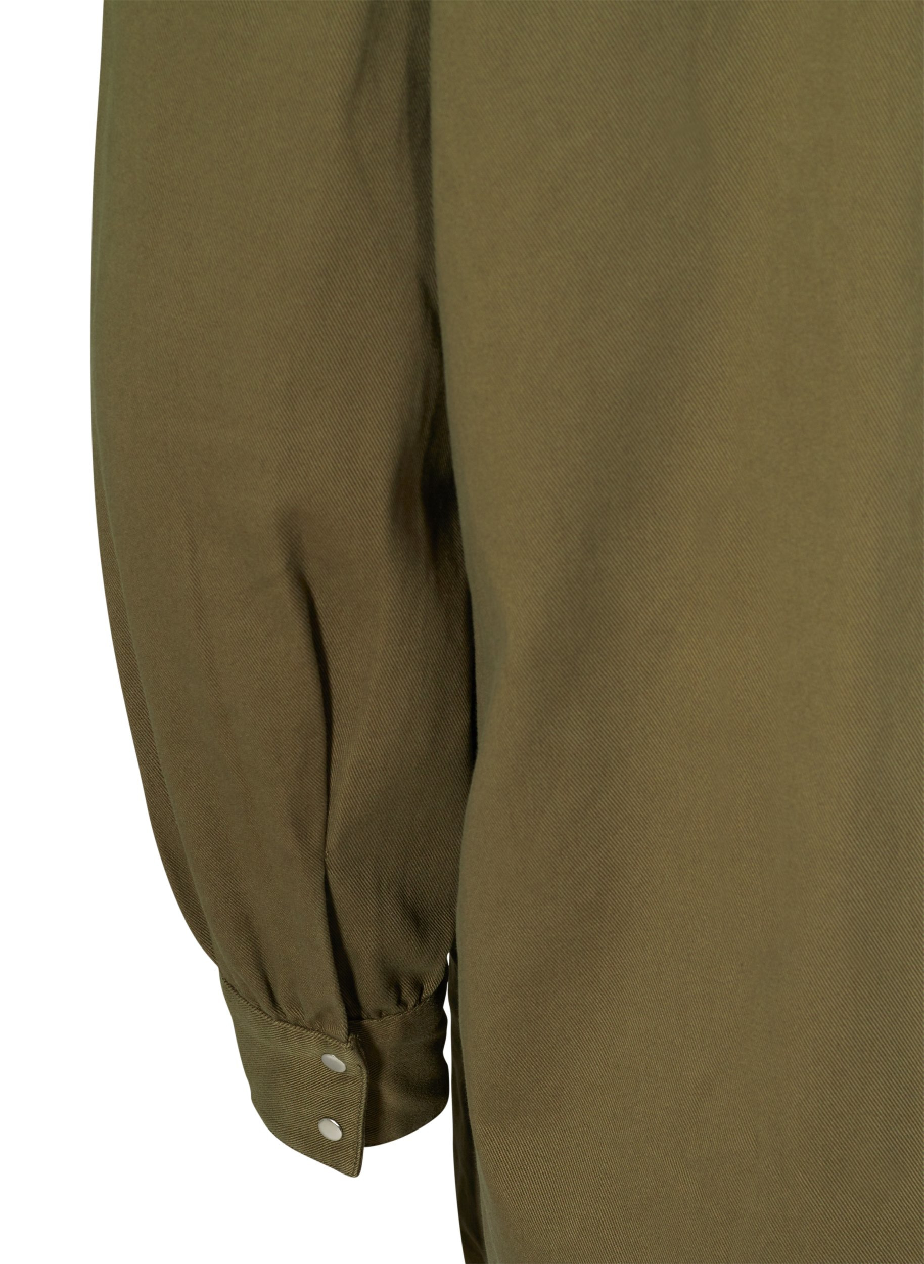 Lang bomulds skjorte med pufærmer, Ivy Green, Packshot image number 3