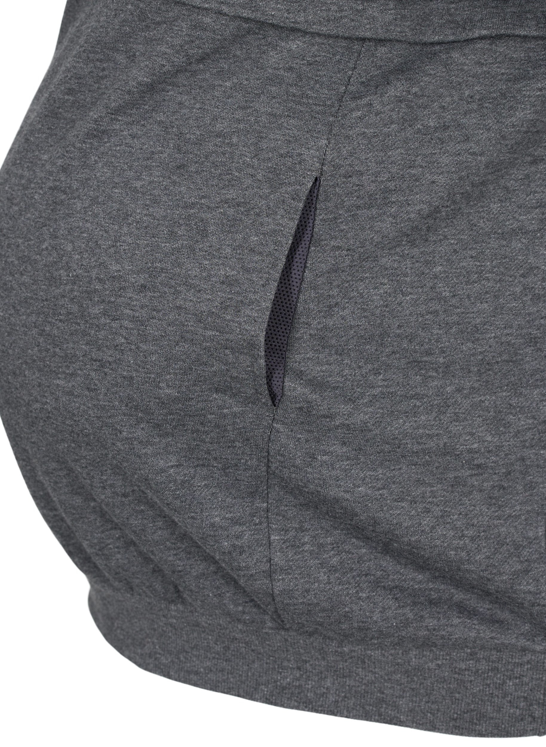 Graviditets sweatshirt med ammefunktion, Dark Grey Melange, Packshot image number 3