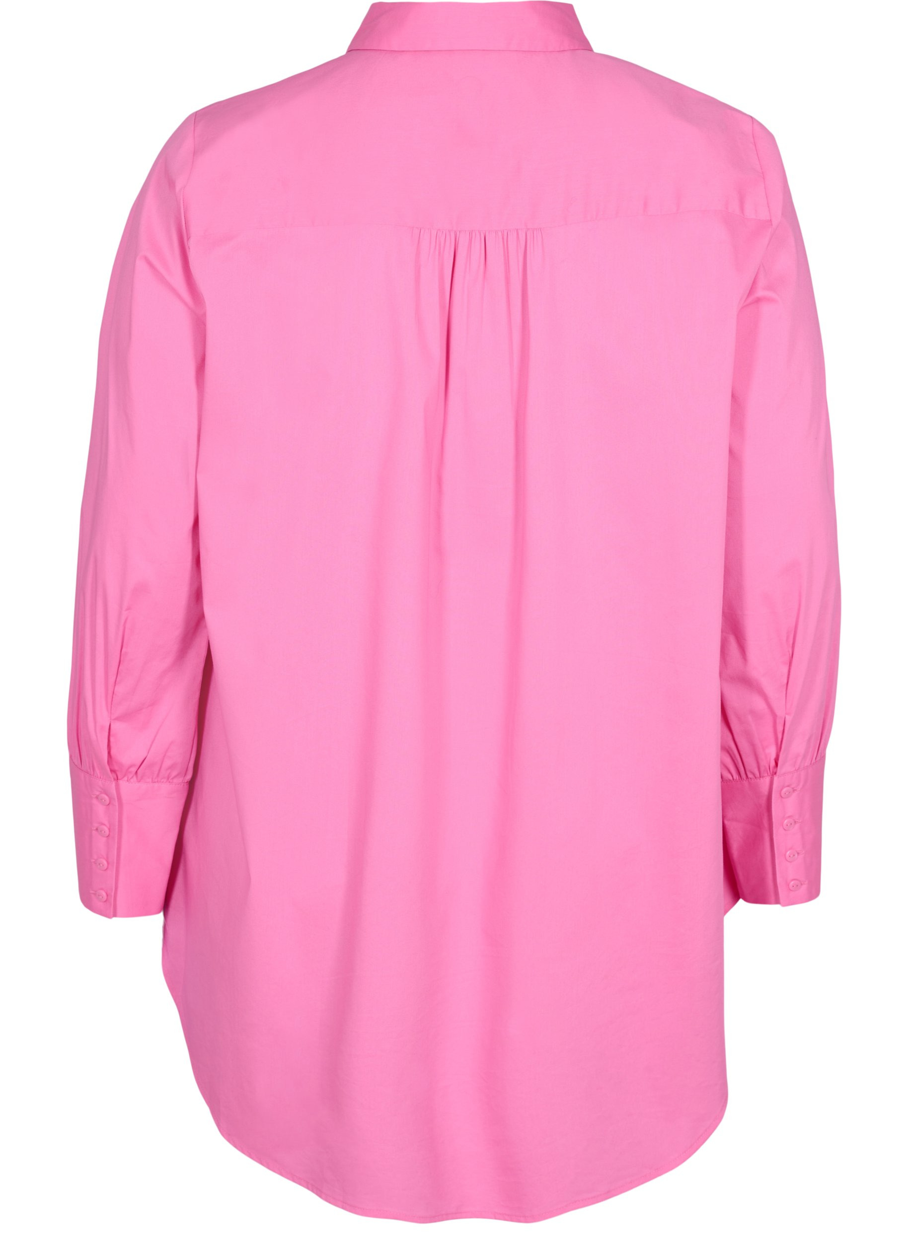 Langærmet skjorte med høj cuff, Aurora Pink, Packshot image number 1