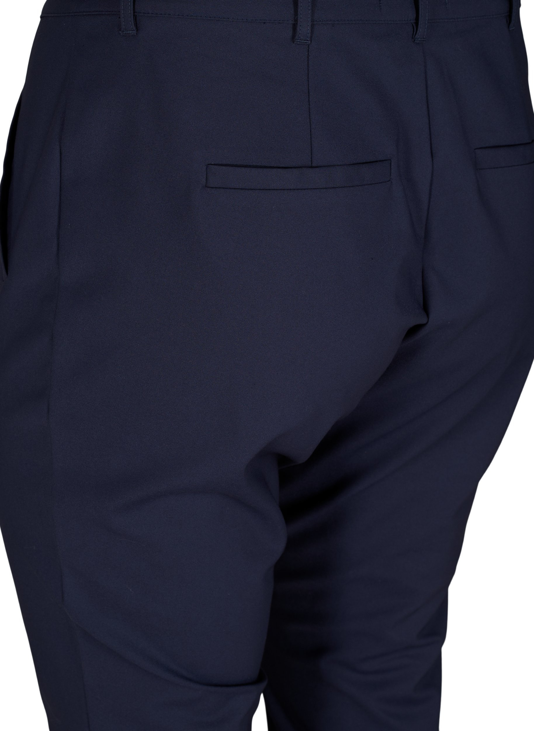Klassiske bukser med høj talje og ankellængde, Night Sky, Packshot image number 3