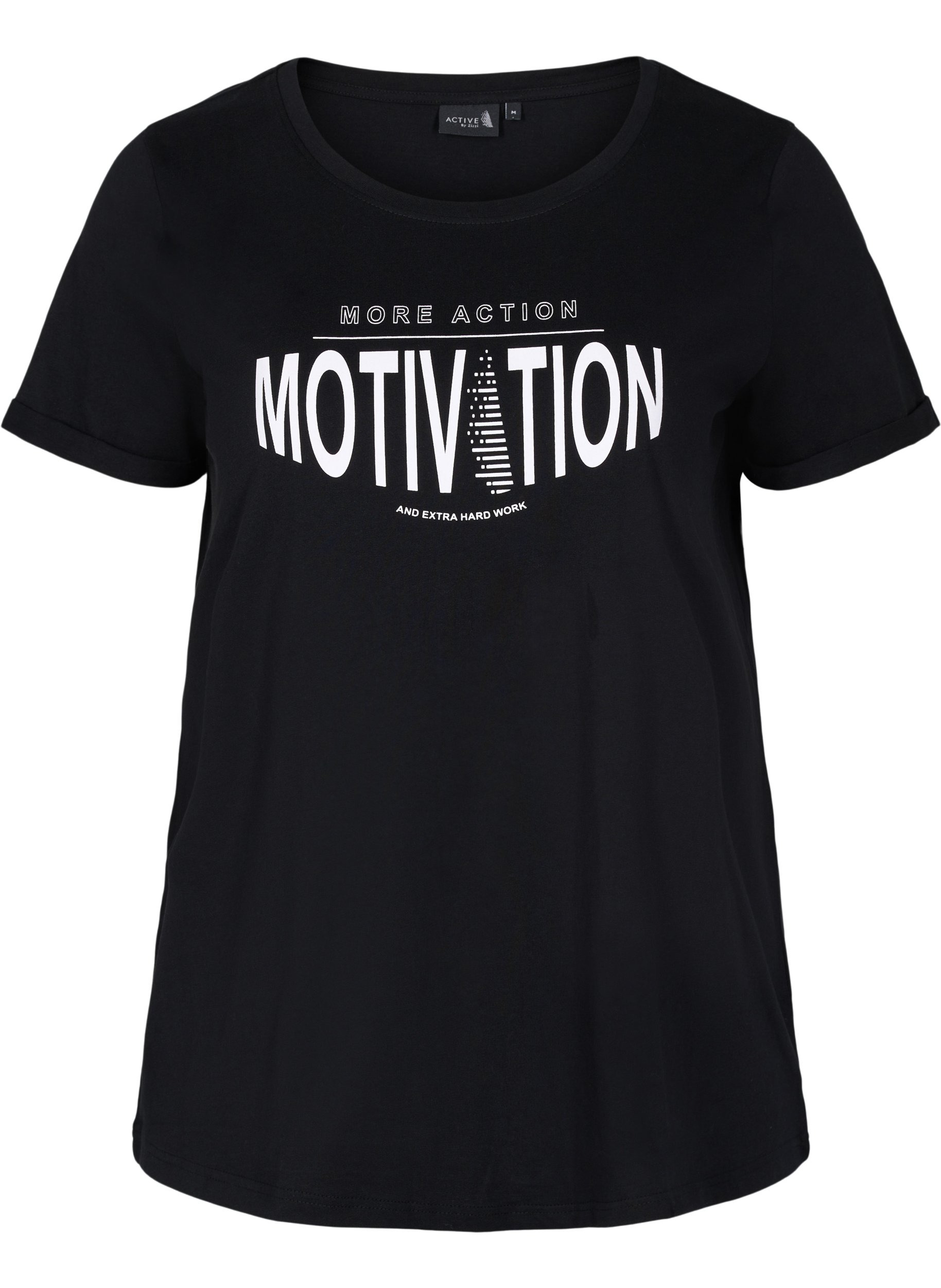 Trænings t-shirt med print, Black More Action