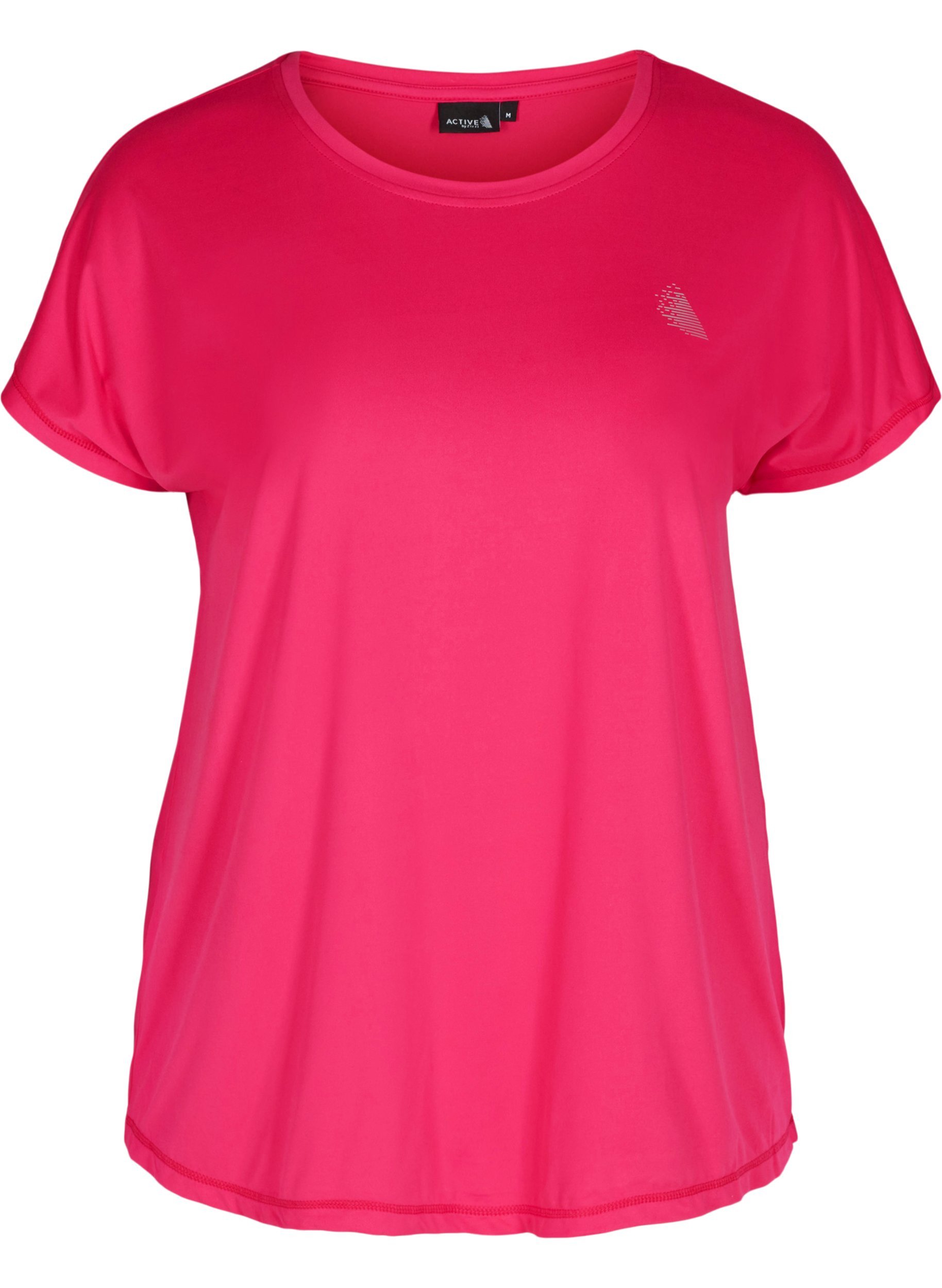 Ensfarvet trænings t-shirt, Pink Peacock