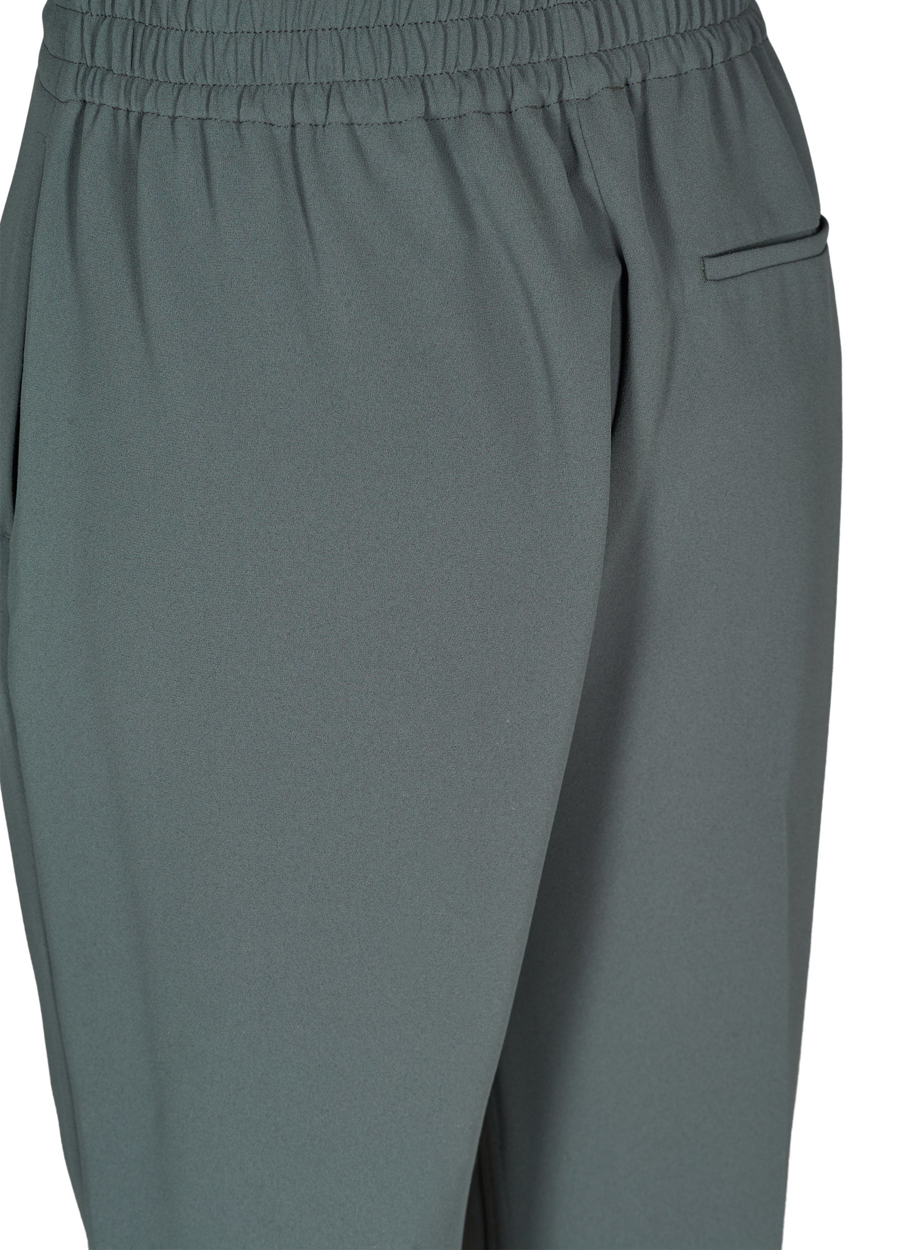 Klassiske bukser med snøre i livet, Green ASS, Packshot image number 3