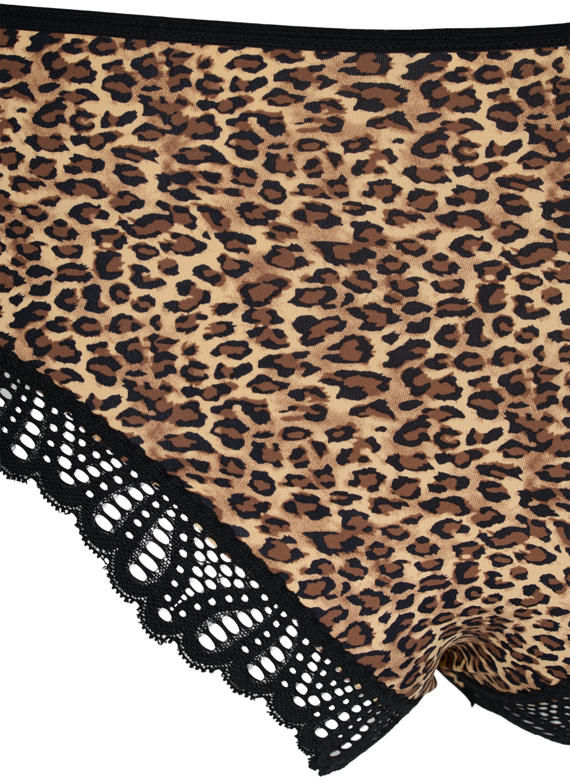 Trusse med leo print og blonder, Leopard Print, Packshot image number 3