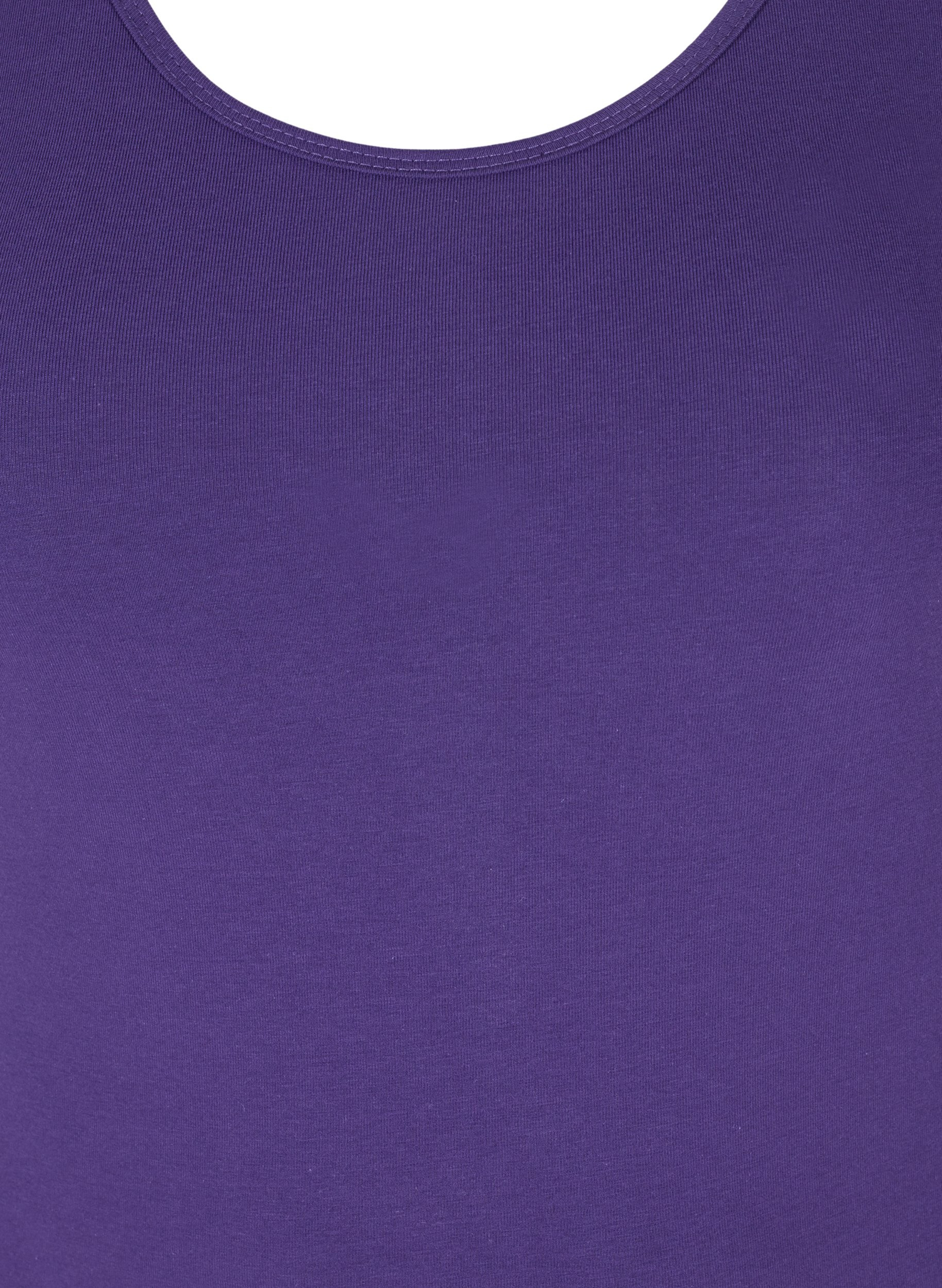 Ensfarvet basis top, Parachute Purple, Packshot image number 2
