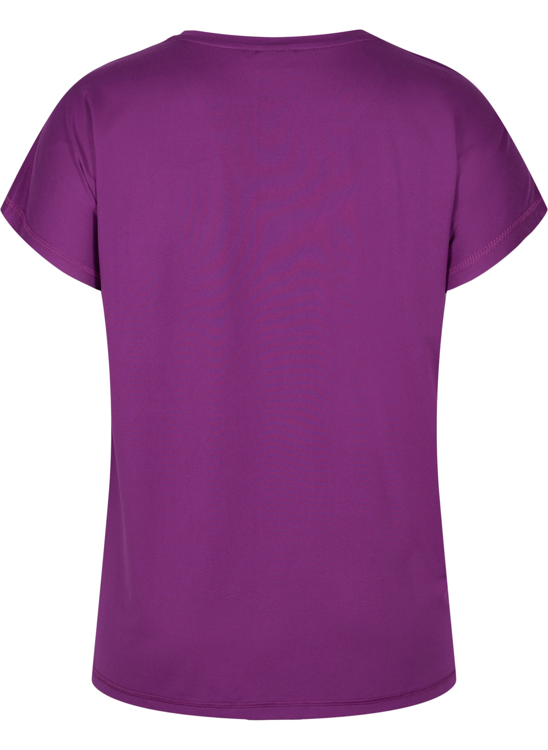 Ensfarvet trænings t-shirt, Grape Juice, Packshot image number 1