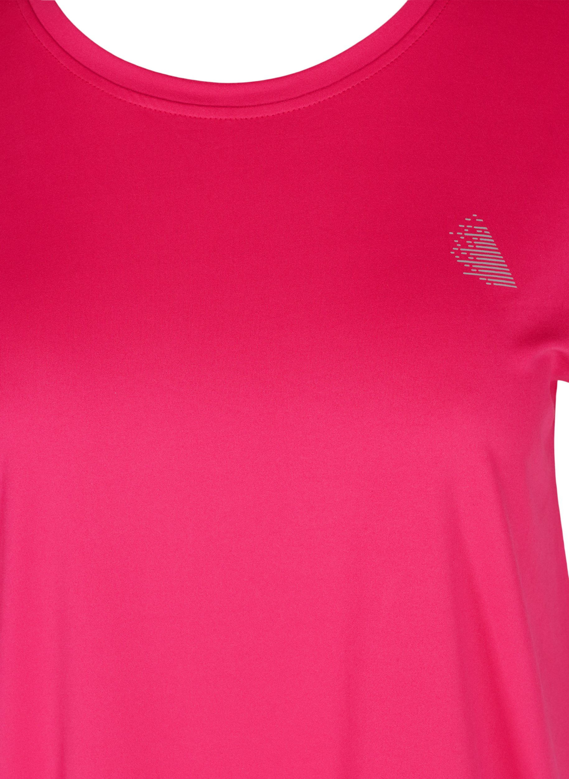 Ensfarvet trænings t-shirt, Pink Peacock, Packshot image number 2