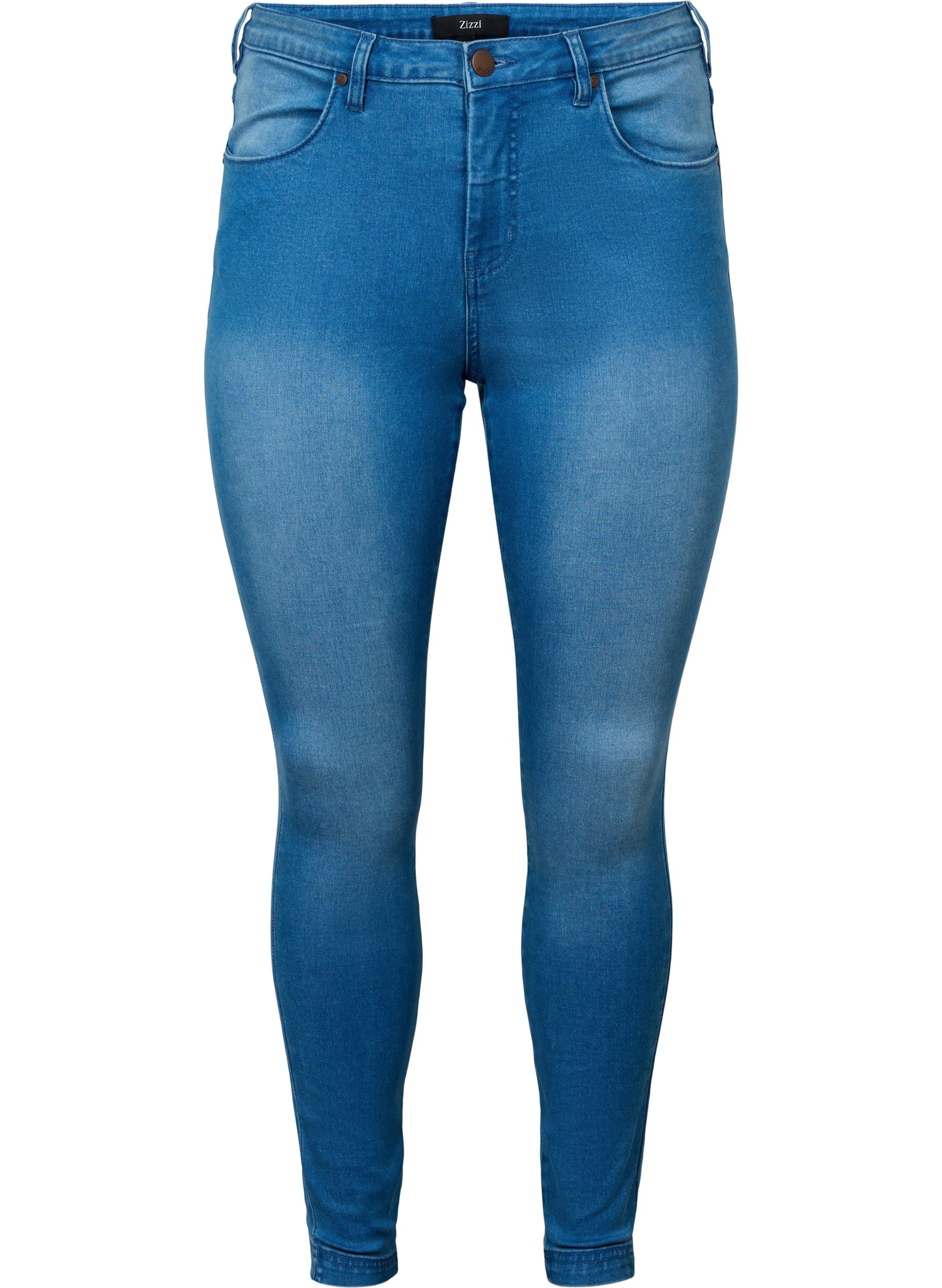 Super slim Amy jeans med høj talje, Lt blue Denim, Packshot image number 0