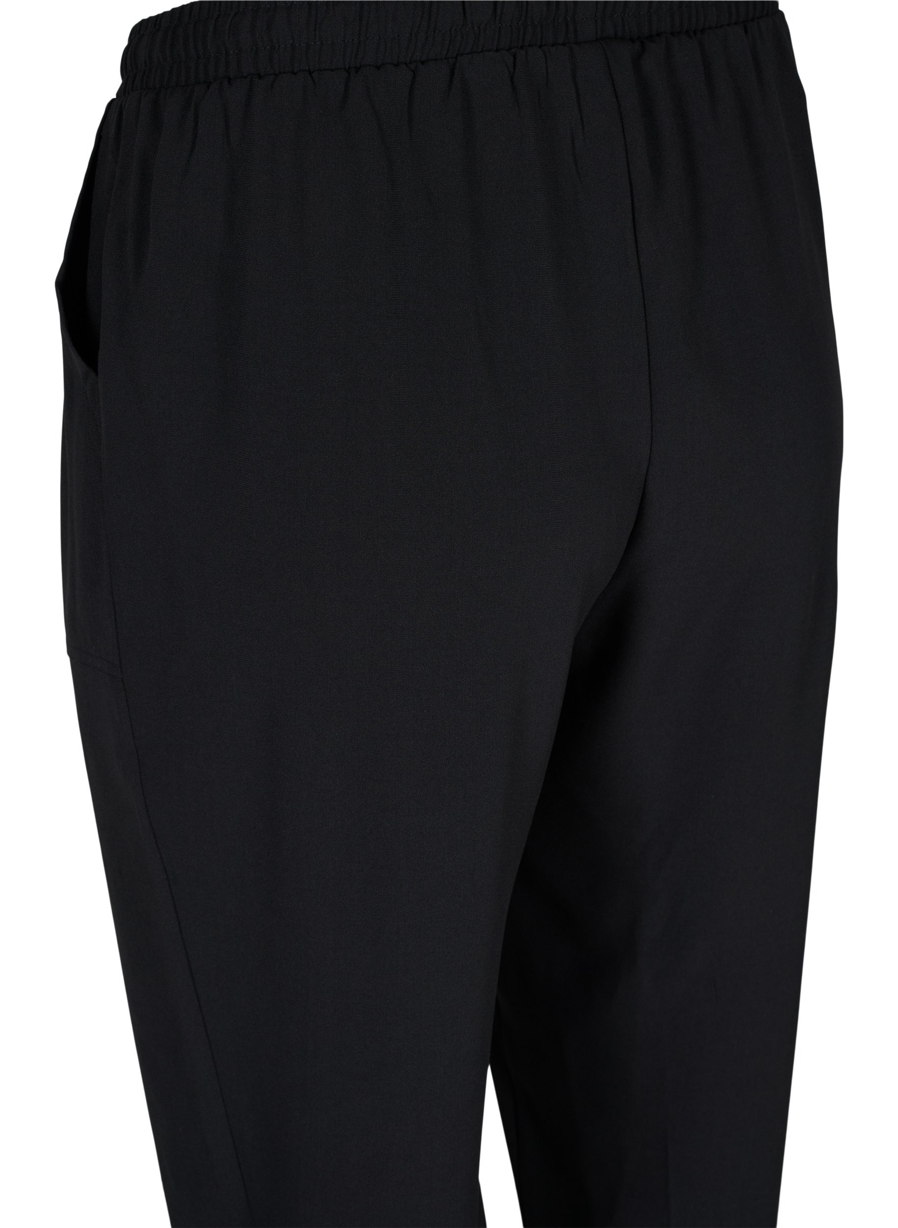 Bukser med lommer og elastikkant , Black, Packshot image number 3