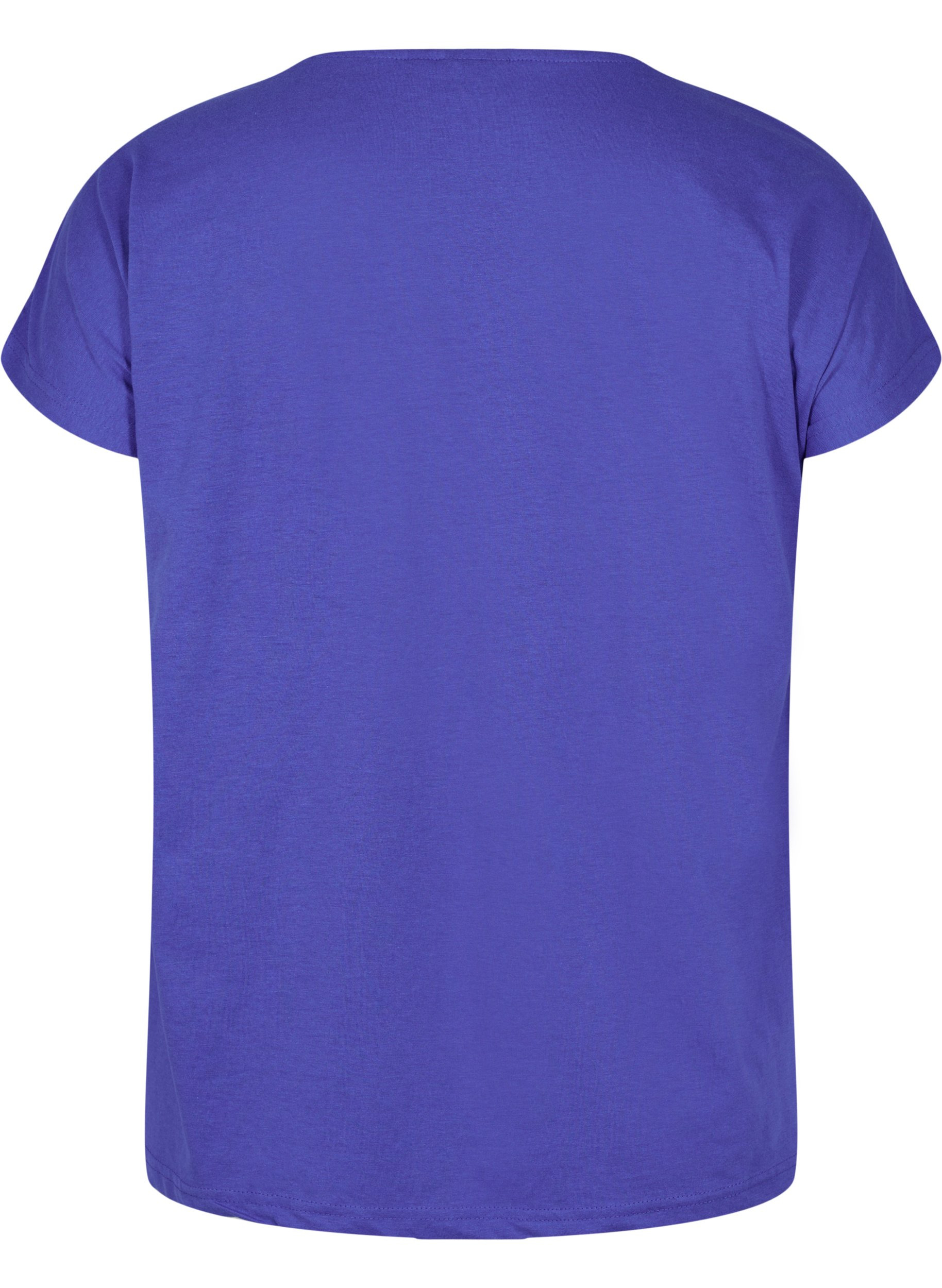 T-shirt i bomuldsmix, Dazzling Blue, Packshot image number 1