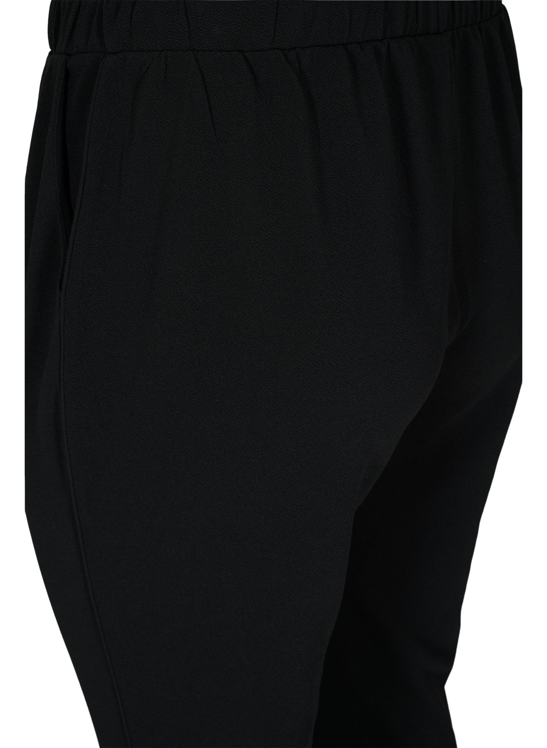Bukser med lommer og piping, Black, Packshot image number 3
