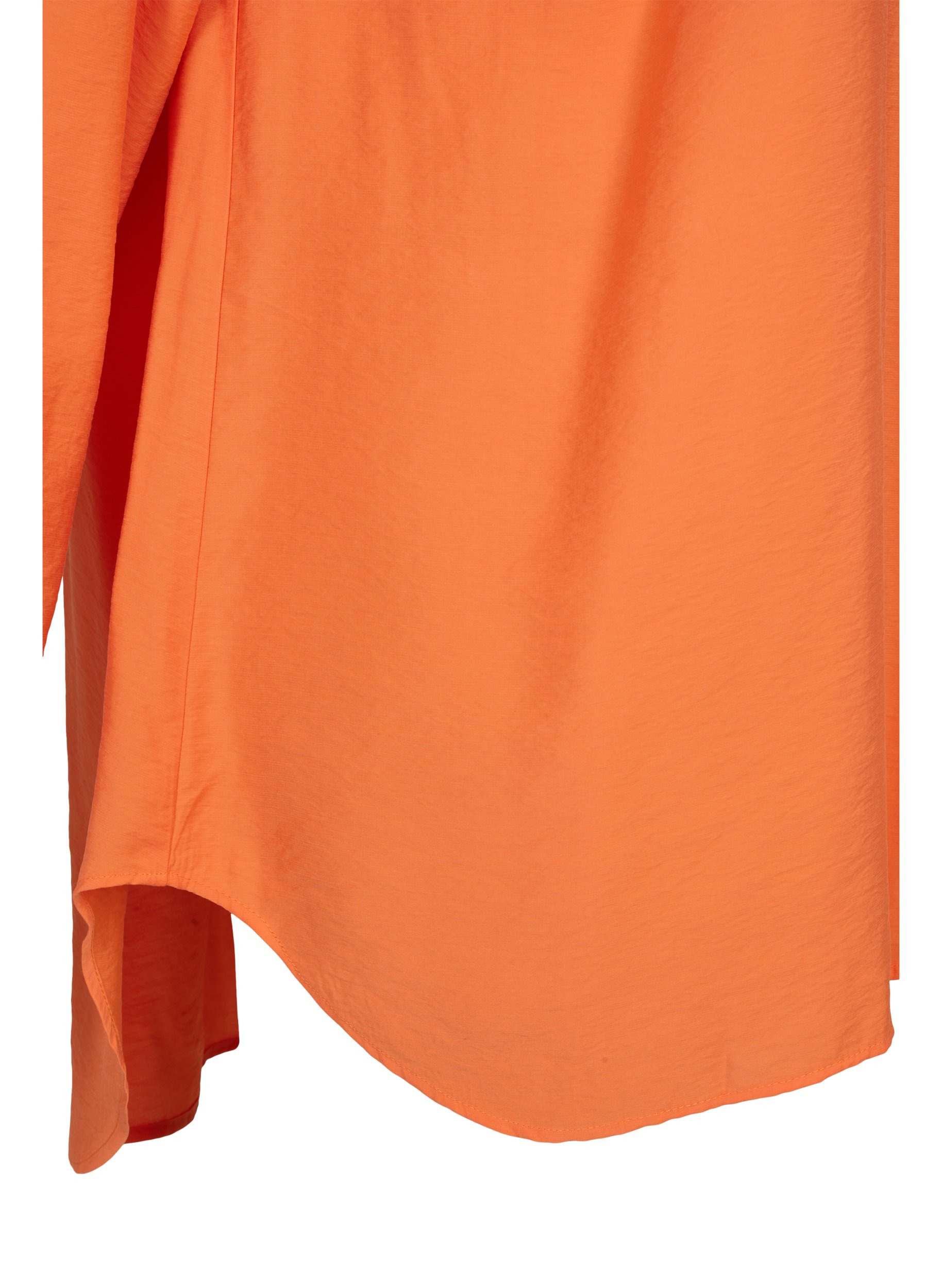 Lang skjorte i viskose , Celosia Orange, Packshot image number 3