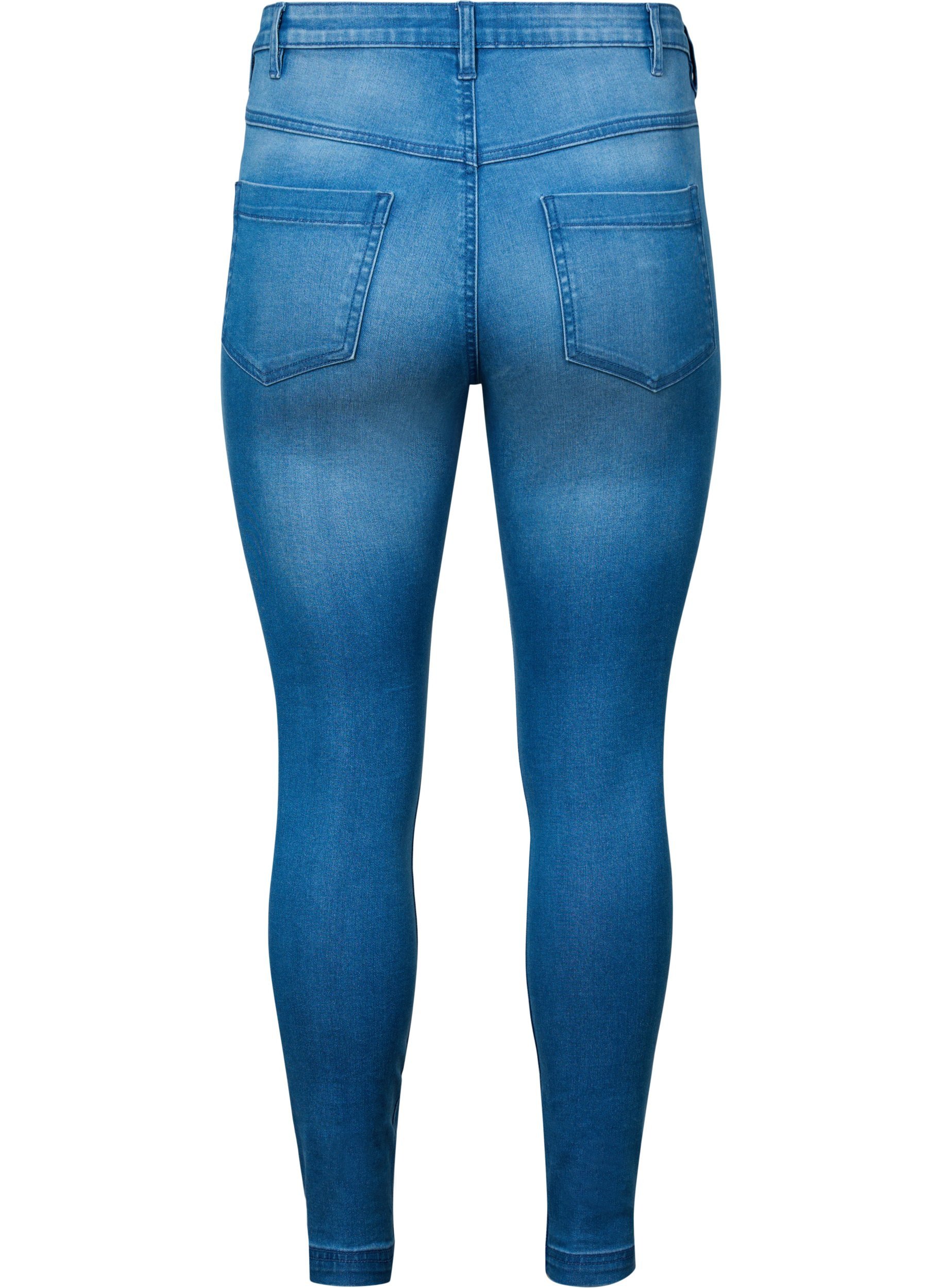 Super slim Amy jeans med høj talje, Lt blue Denim, Packshot image number 1